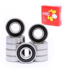 FKG 6205-2RS 25x52x15mm Deep Groove Ball Bearing Double Rubber Seal Bearings Pre-Lubricated 10 Pcs